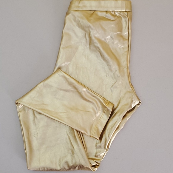 Pink Republic Pants - Shinny Gold Leggings
